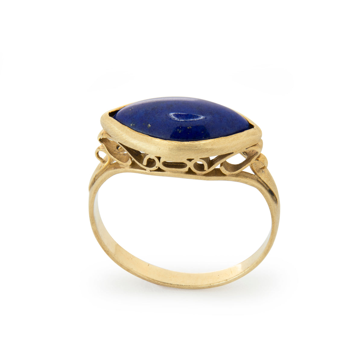 RG1215-3 Marquise Lapis Lazuli Victorian ring