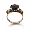 RG1244-3 Rose gold ring with Roze Quartz and Amethyst