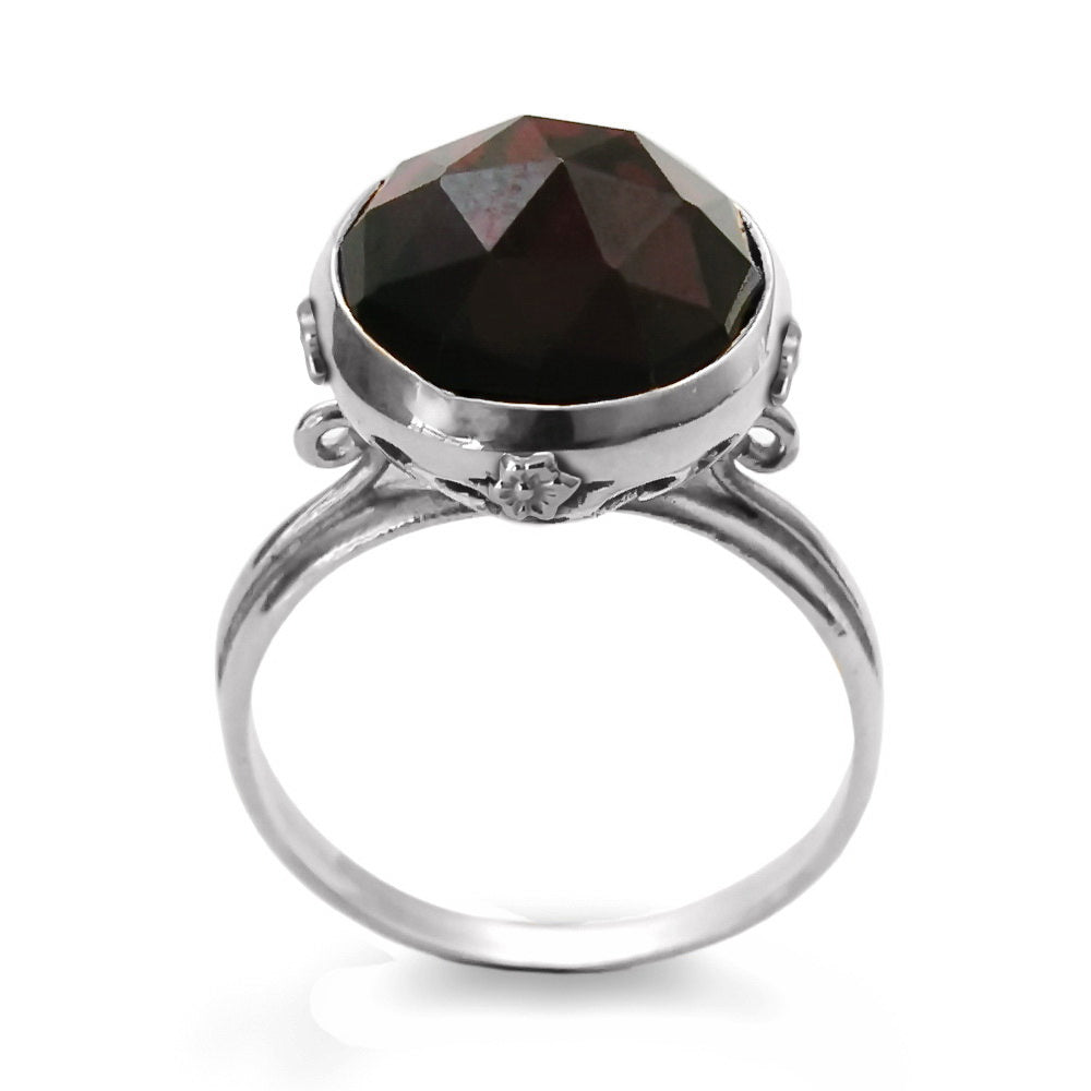 RG1501 Rose Gold Engagement Ring with Garnet