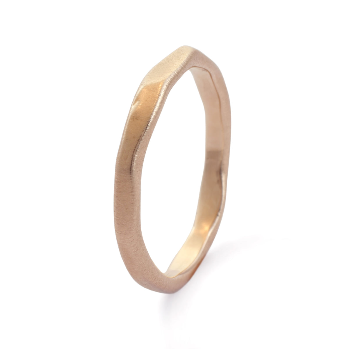 RG1593B Hammered Rose Gold Band