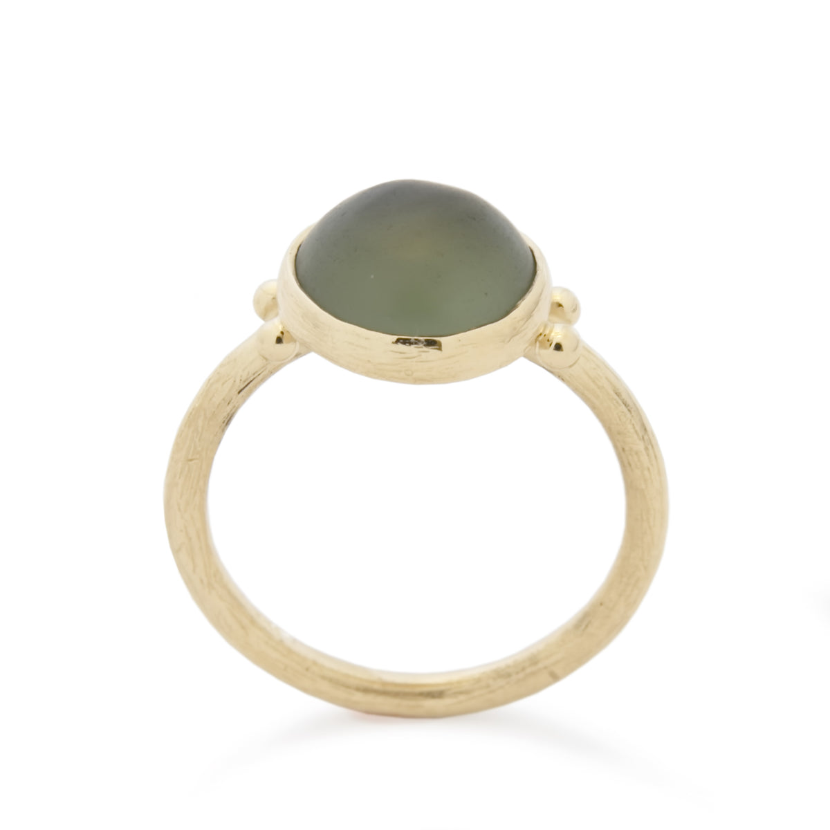 RG1769 Gold ring with Green Quartz