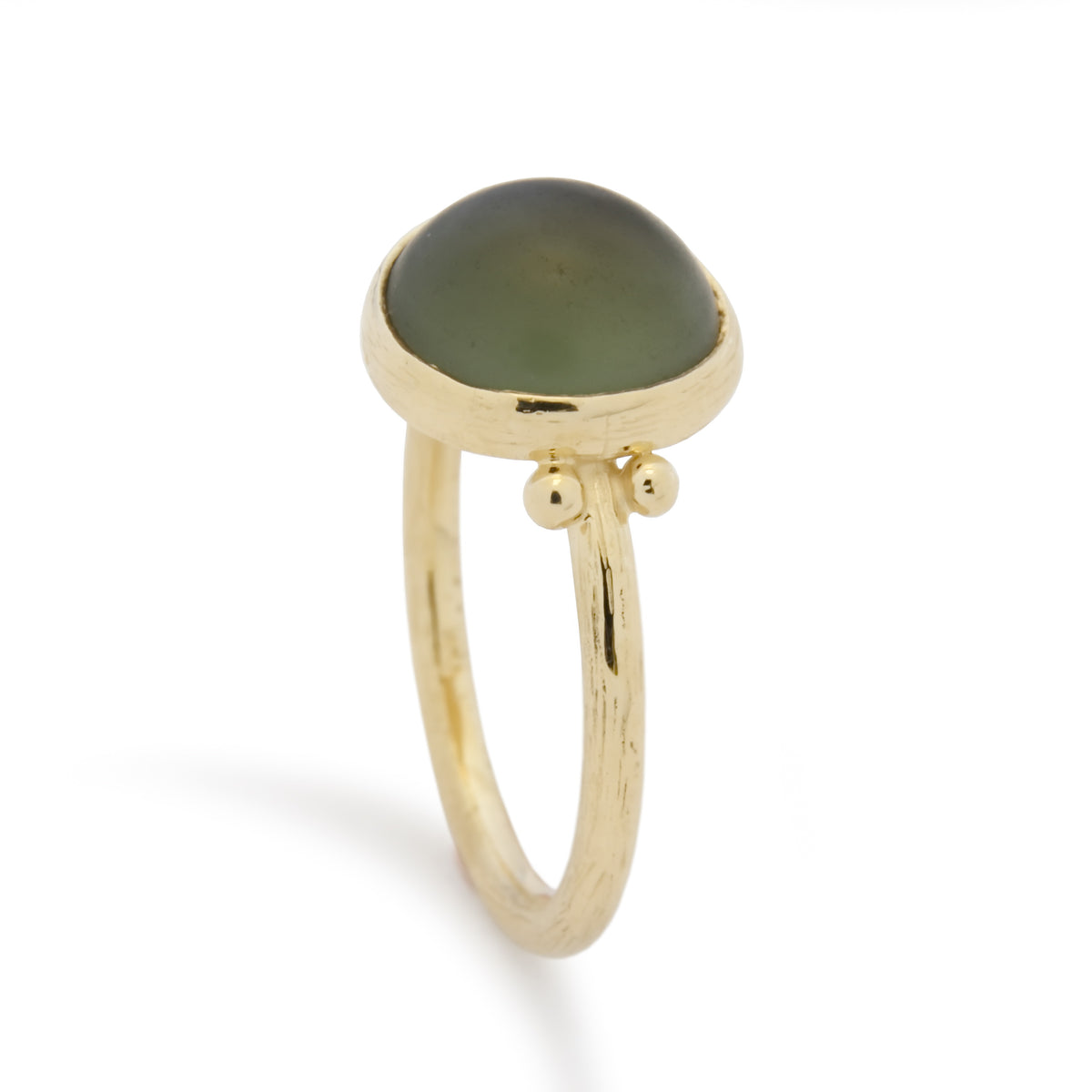 RG1769 Gold ring with Green Quartz