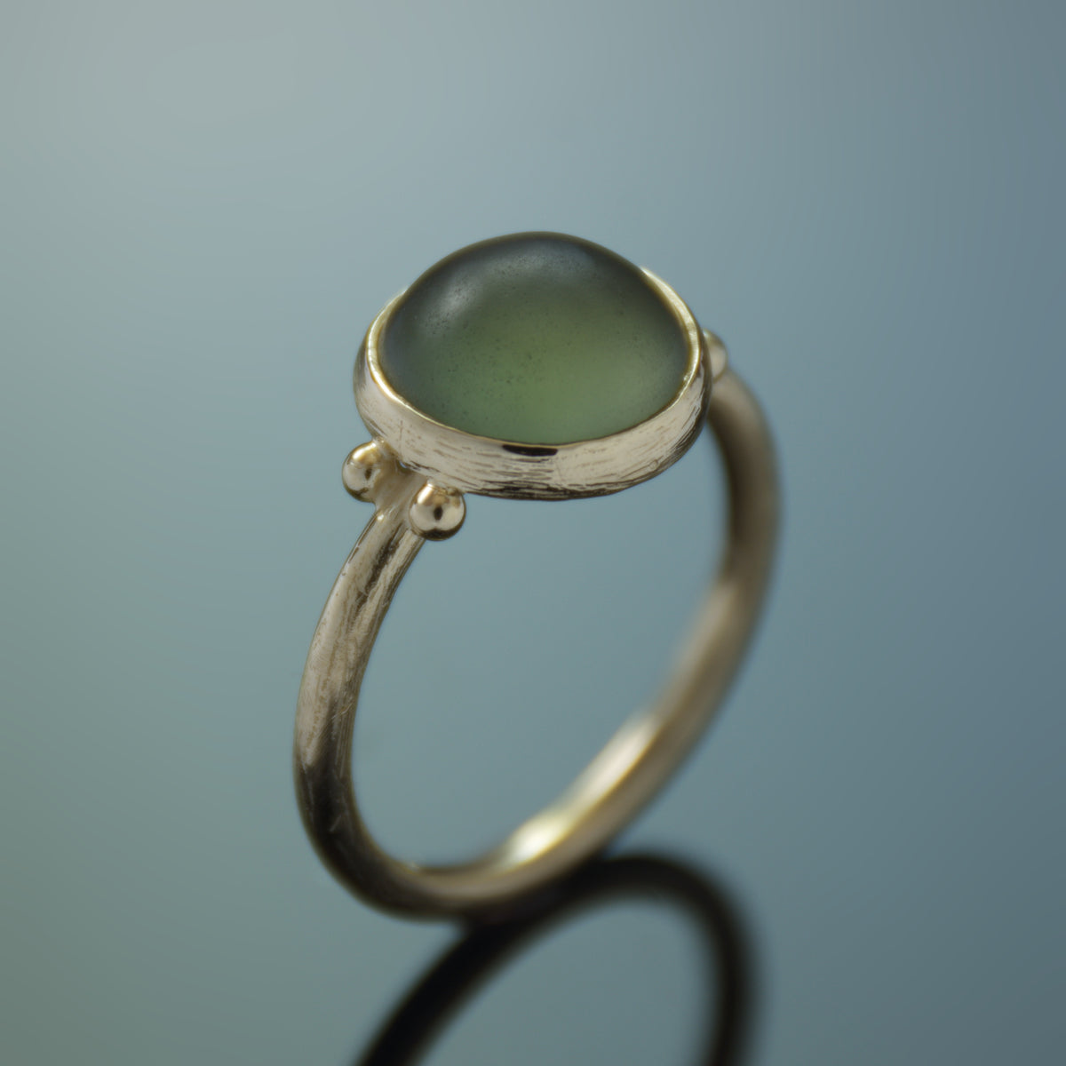 RG1796 Gold ring with Green Quartz