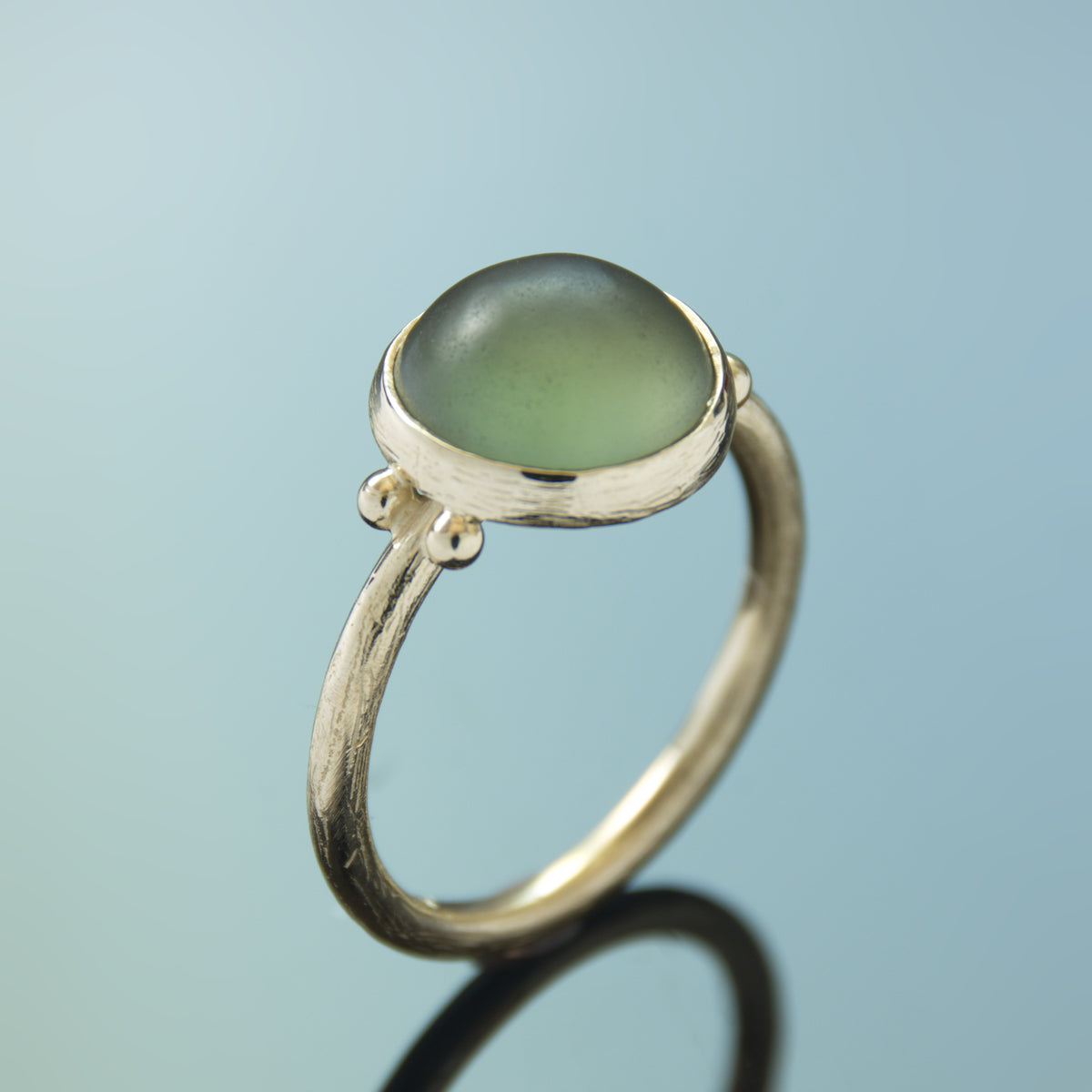 RG1769 Gold ring with Green Quartz