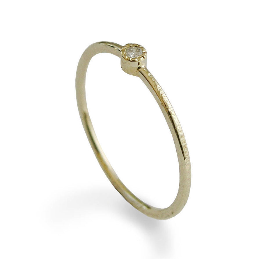 RG1806-2  Tiny Diamond gold ring