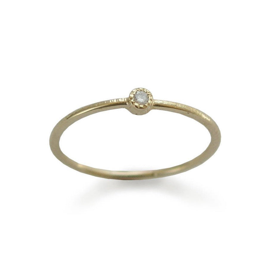 RG1806-2  Tiny Diamond gold ring