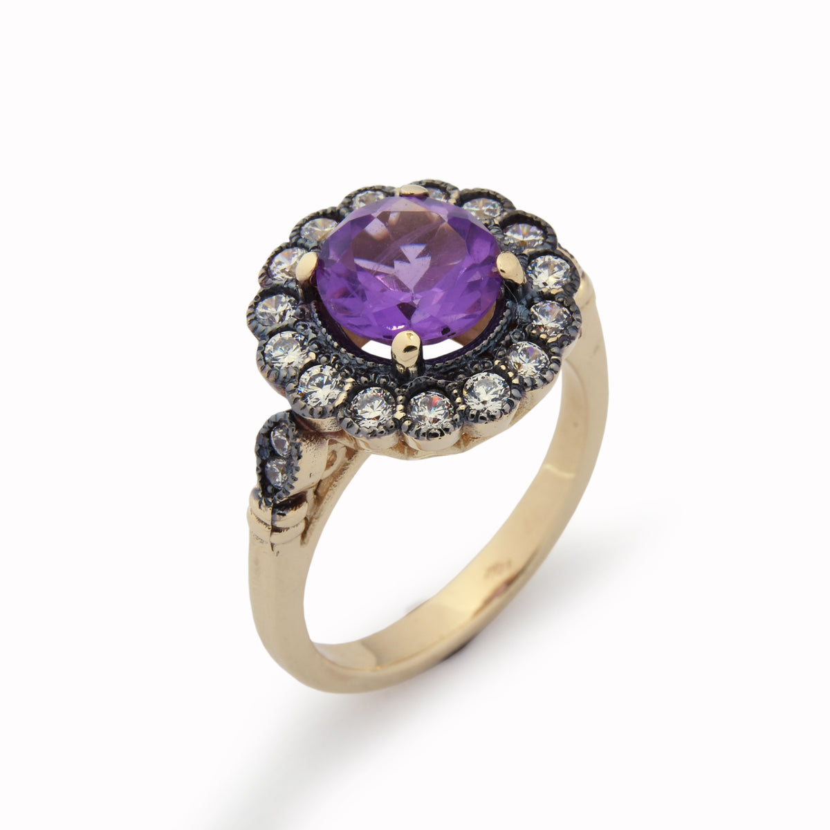 RG1812-1 Gold and Amethyst Victorian ring