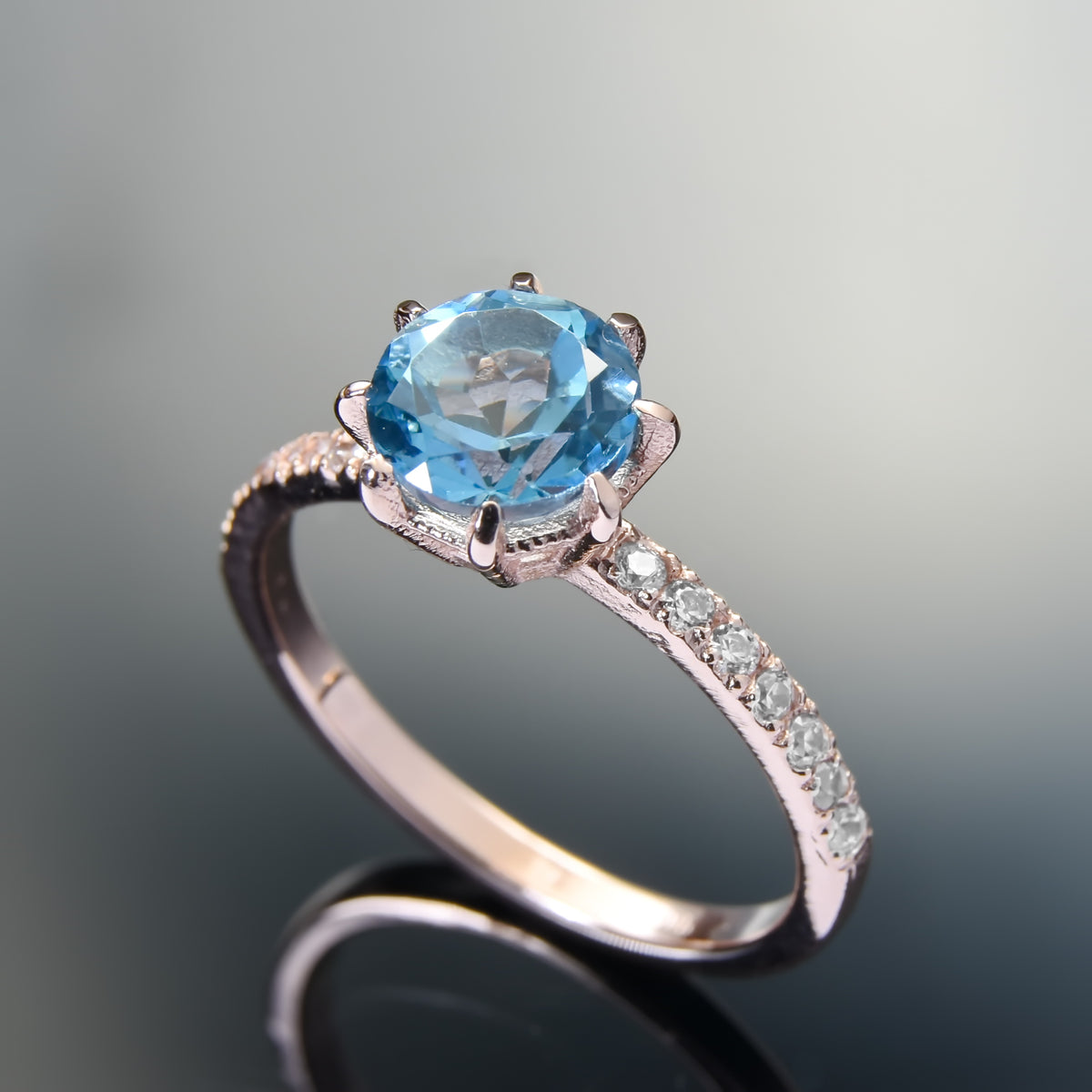 RG1828-2 Blue Topaz Engagement Ring