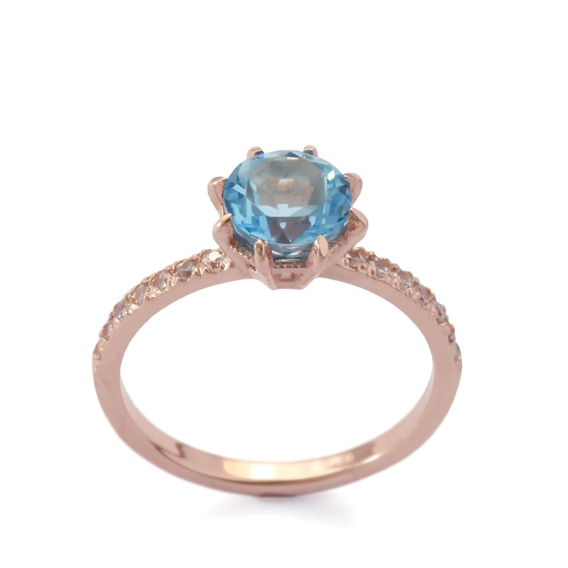 RG1828-2 Blue Topaz Engagement Ring