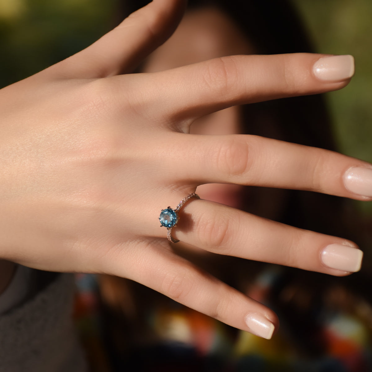 RG1828-2 Blue Topaz Engagement Ring