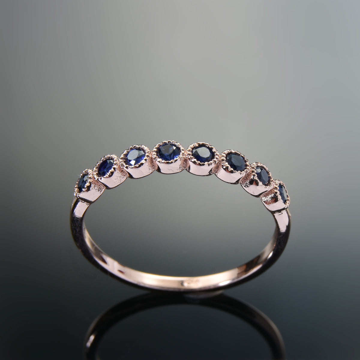 RG1829-1 Sapphire half eternity ring