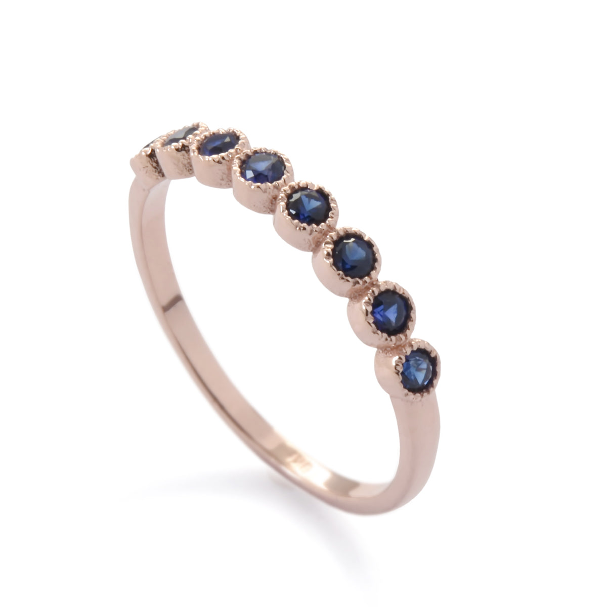 RG1829-1 Sapphire half eternity ring