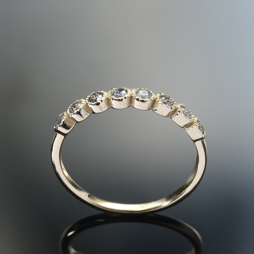 RG1829-2 Cubic Zirconia half eternity ring