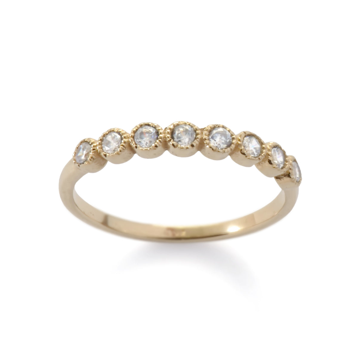 RG1829-2 Cubic Zirconia half eternity ring