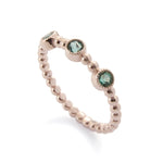 RG1830-1 Green Spinel gold dots Ring
