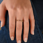 RG1830-2 Colorful Birthstones dotted gold ring