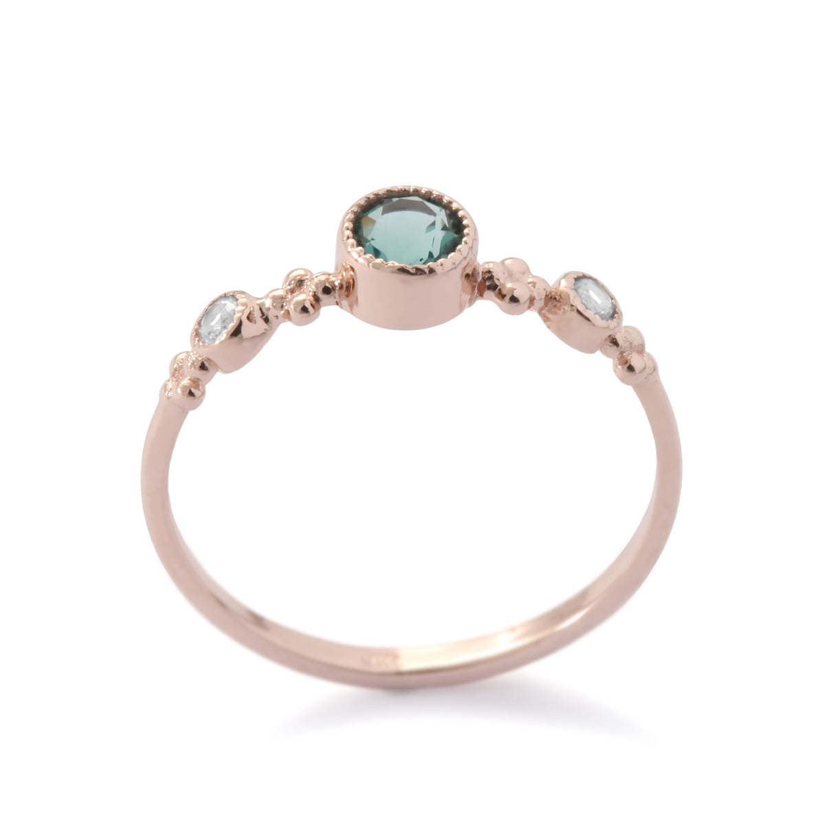 RG1831 Dainty Gold Ring with Spinel and Topaz