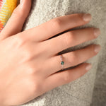 RG1831 Dainty Gold Ring with Spinel and Topaz