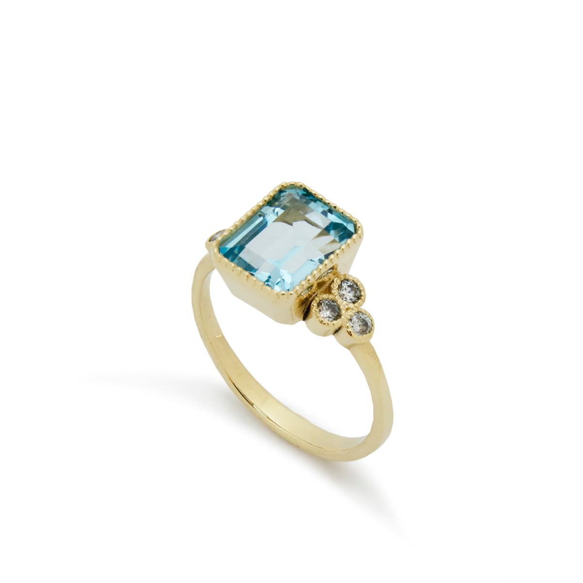 RG1833-3 Gold Ring with Square Topaz