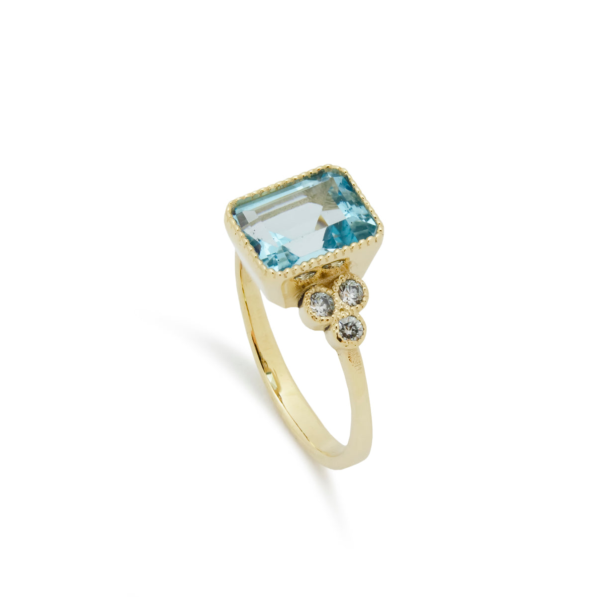 RG1833-3 Gold Ring with Square Topaz