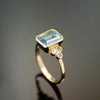 RG1833-3 Gold Ring with Square Topaz