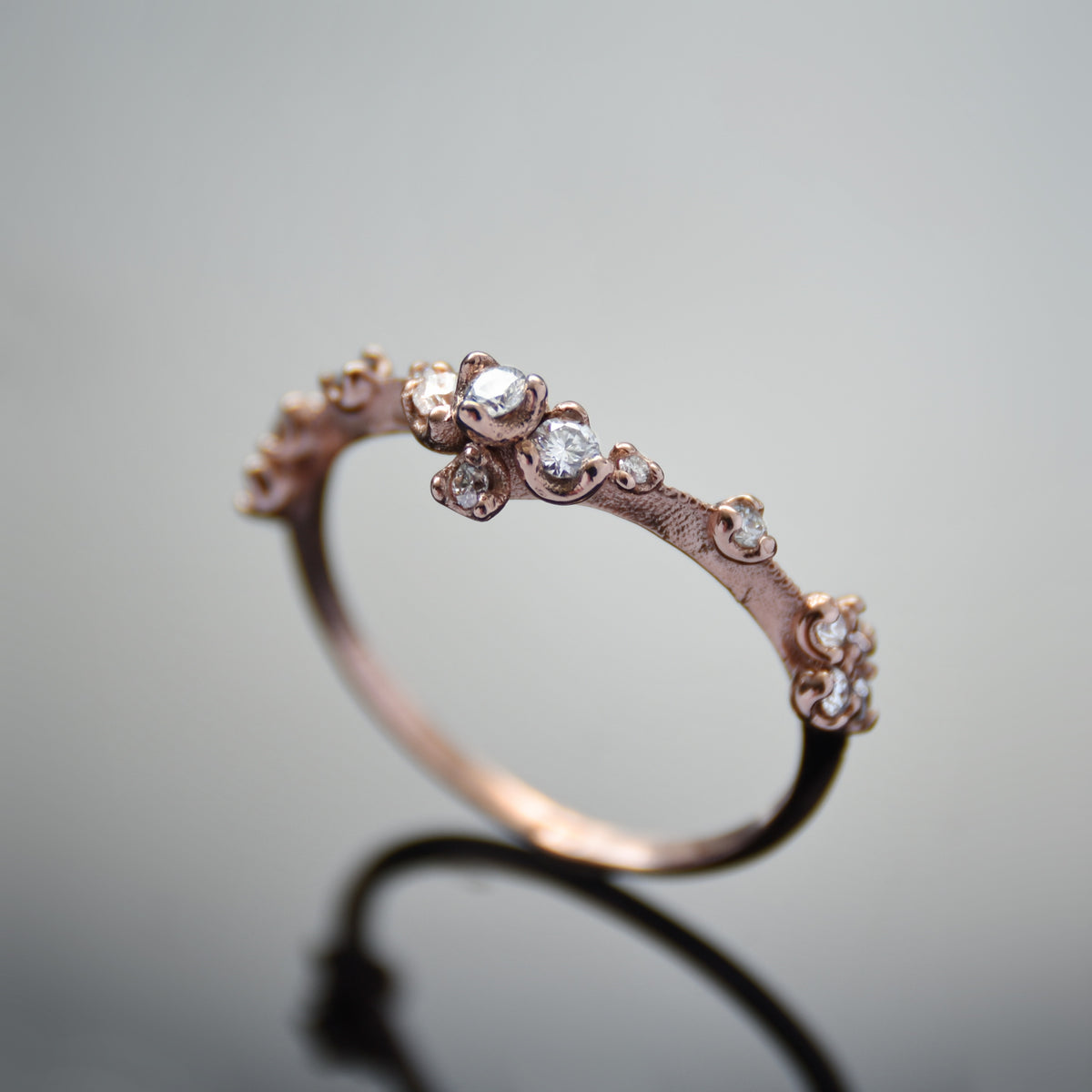 RG1389-1 Rose Gold and Diamonds engagement ring