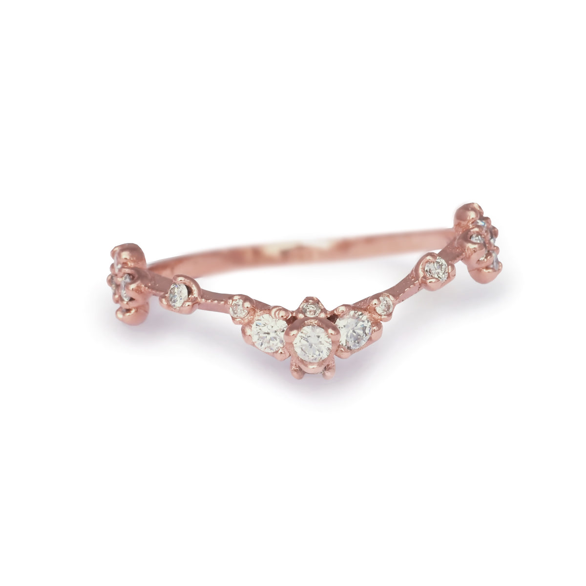 RG1389-1 Rose Gold and Diamonds engagement ring