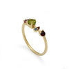 RG1842-1 Dainty Gold Ring with Colorful Gemstones
