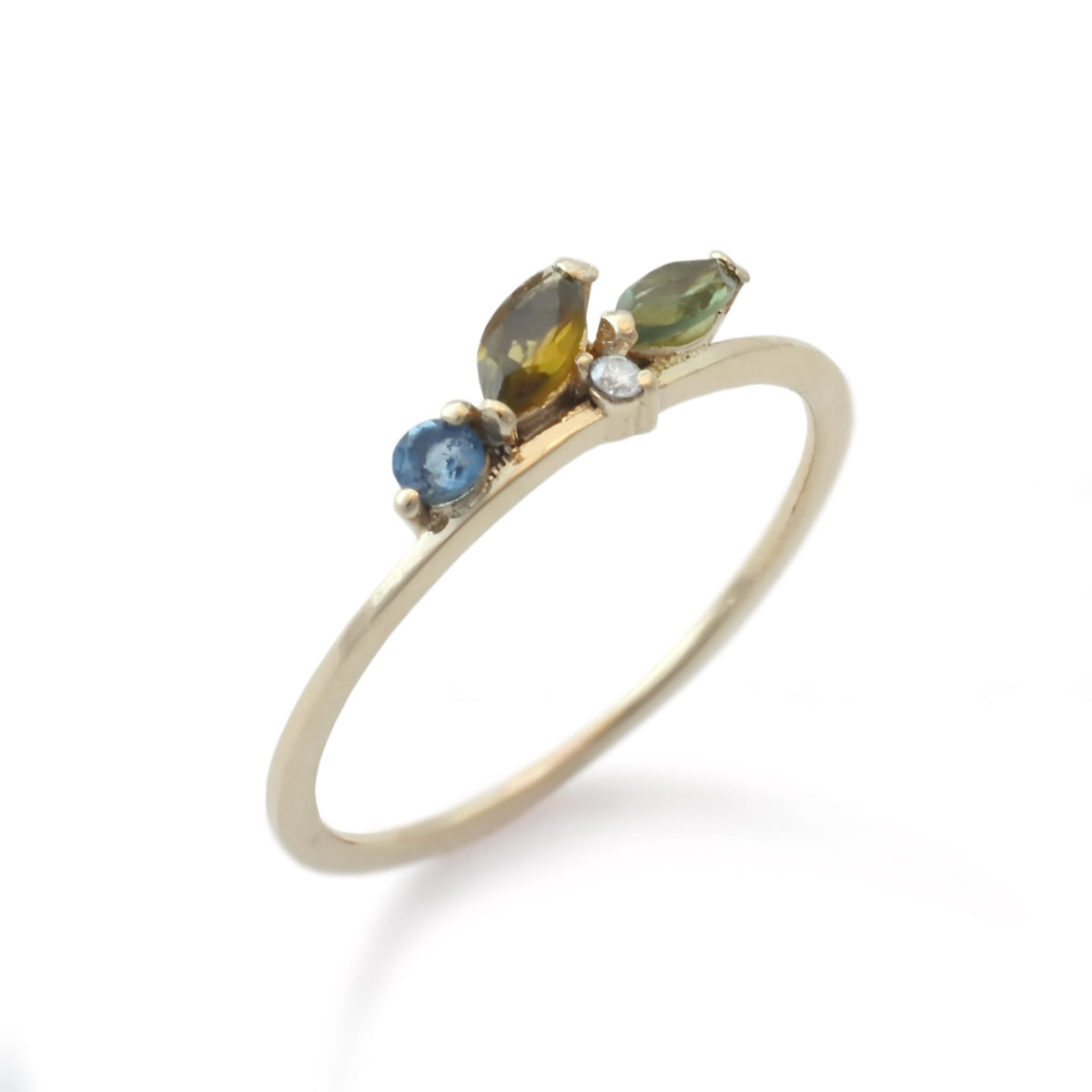 RG1843  Colorful gemstones gold ring