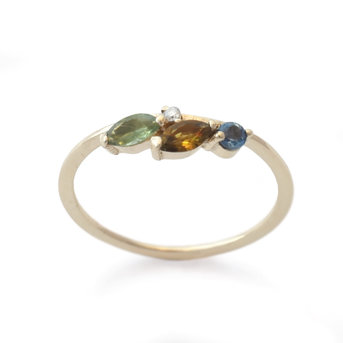 RG1843  Colorful gemstones gold ring