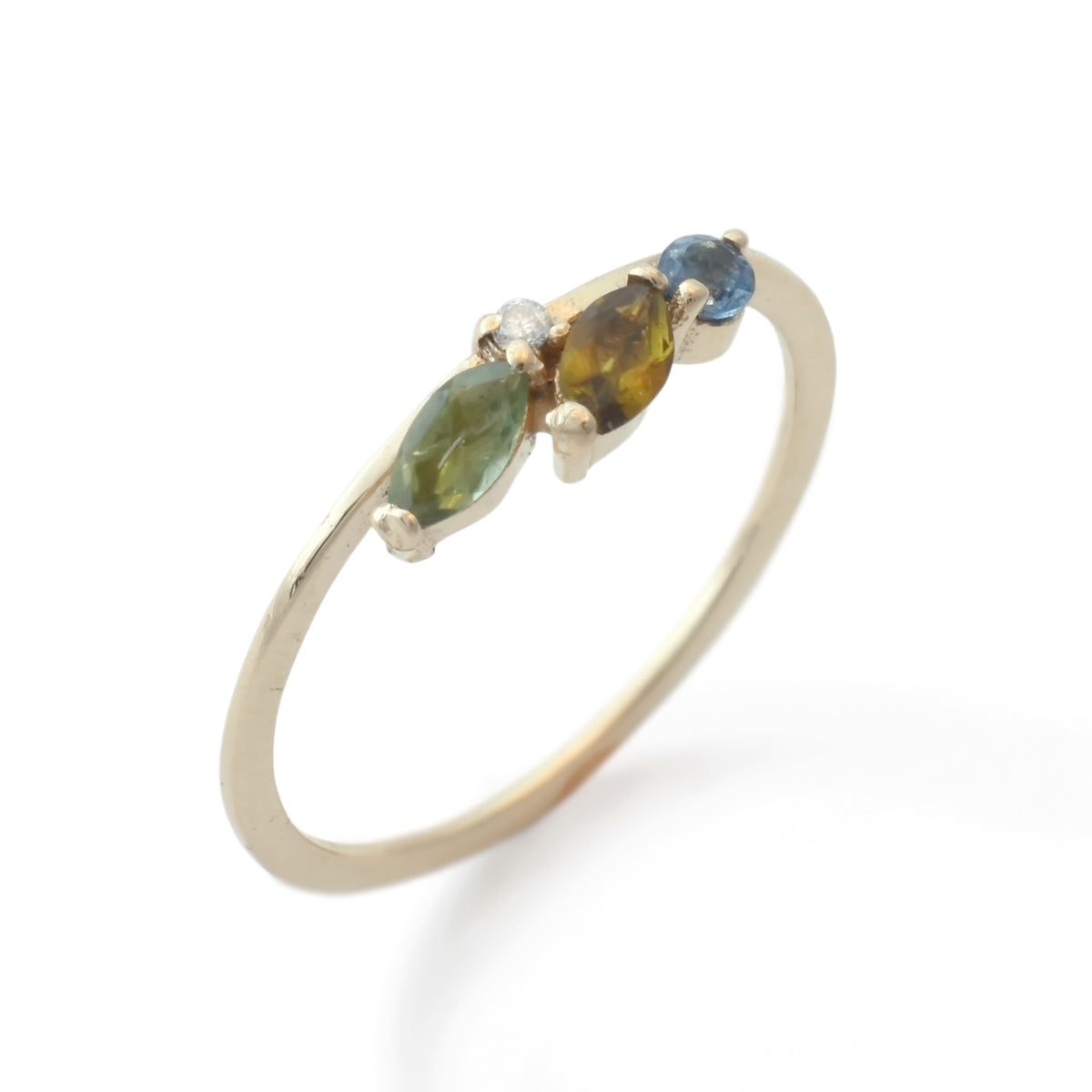 RG1843  Colorful gemstones gold ring