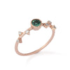 EG2222-1 Rose Gold Climbers earrings with Green Spinel and Diamonds