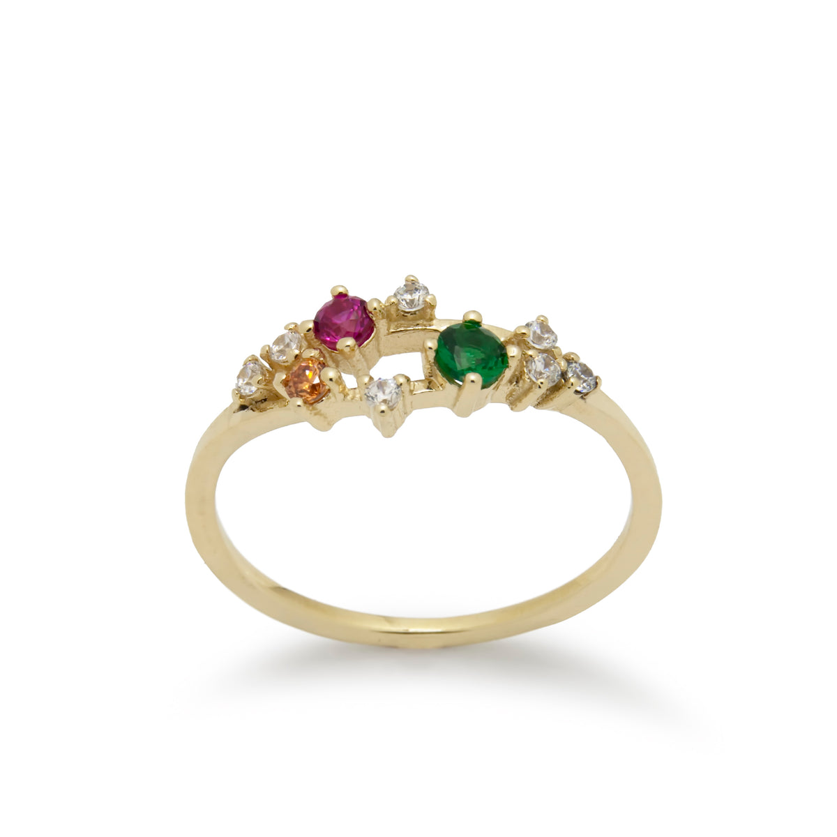 RG1846-1 Gold Ring with Ruby Spinel and Citrine