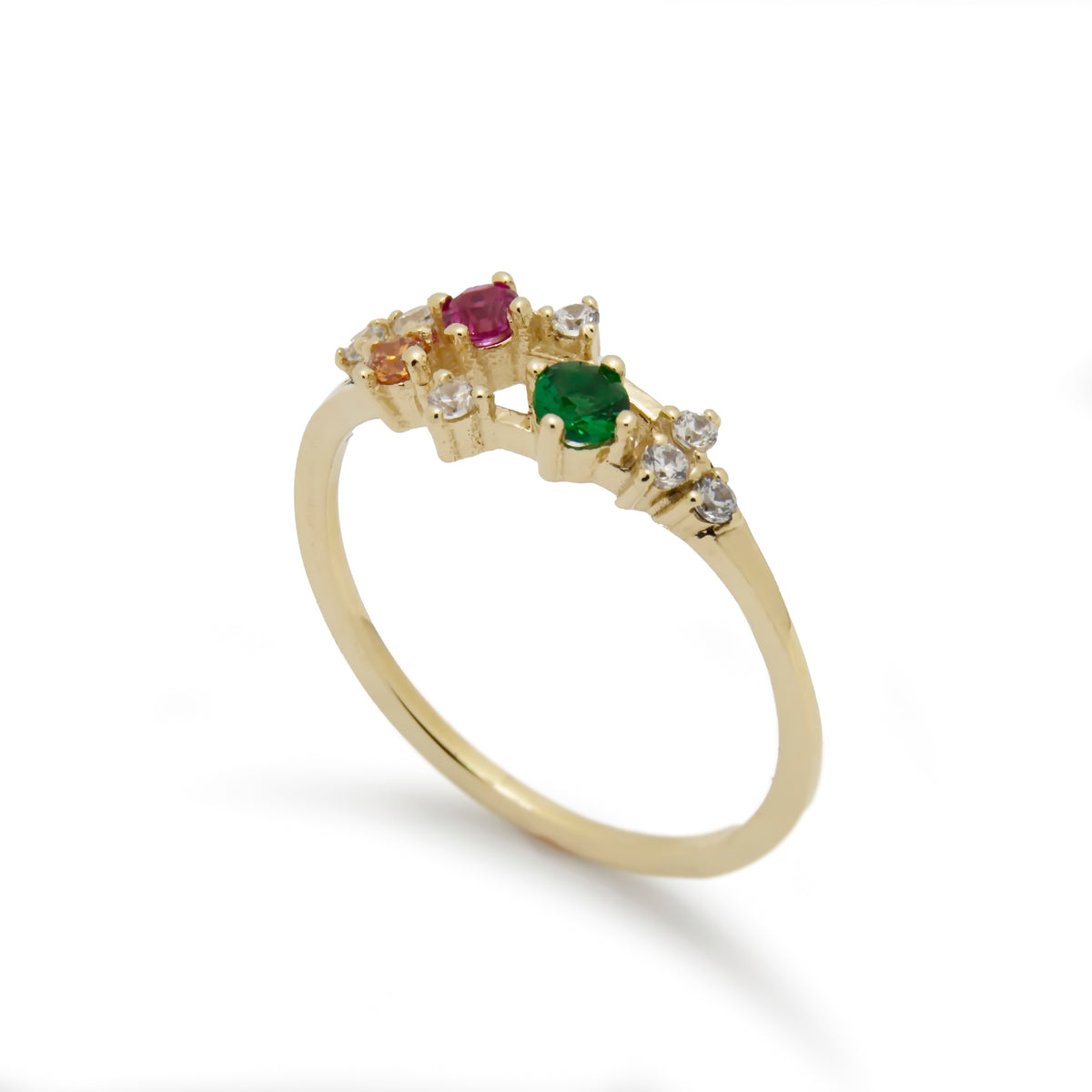 RG1846-1 Gold Ring with Ruby Spinel and Citrine