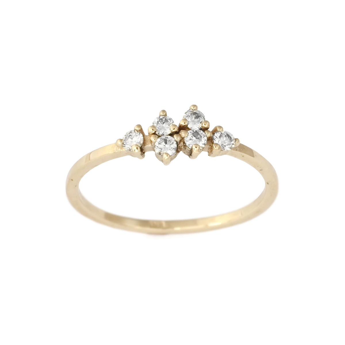 RG1847 Dainty Gold Ring with Six Diamonds