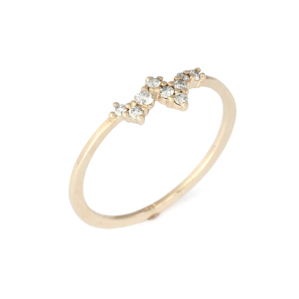 RG1851 Lightning Diamonds Gold Ring