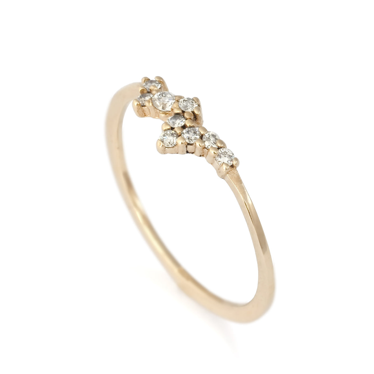 RG1851 Lightning Diamonds Gold Ring