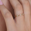RG1853 Eternity Gold Ring with Clear Zircons