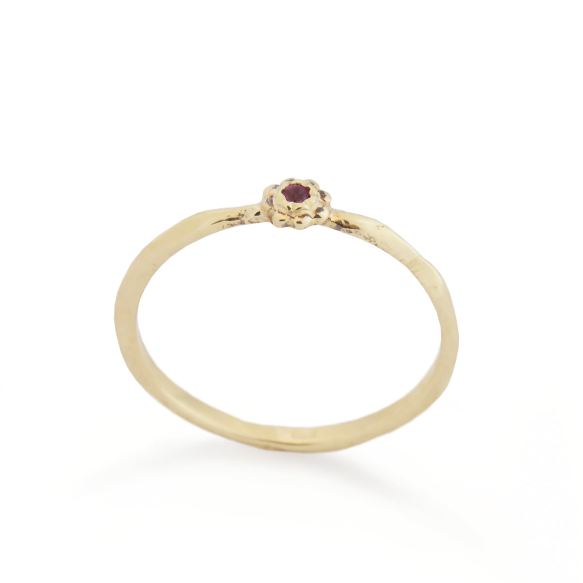 RG1860 Gold skinny ring with gemstone