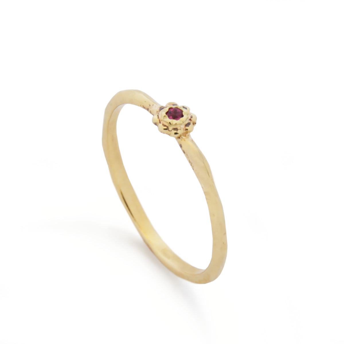 RG1860 Gold skinny ring with gemstone