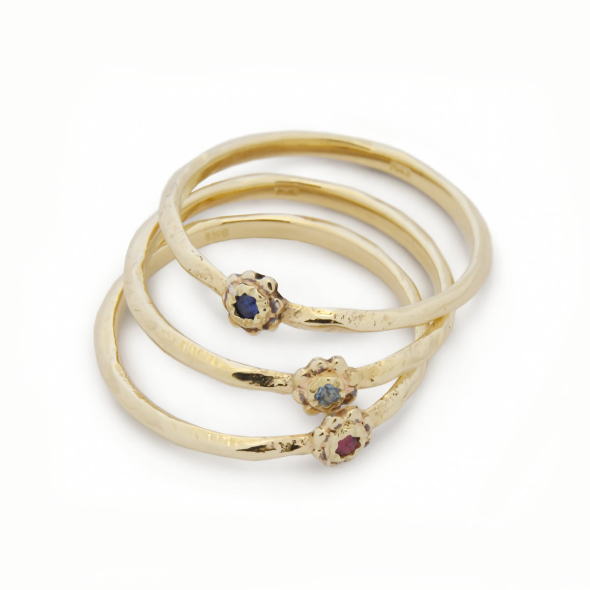 RG1860 Gold skinny ring with gemstone