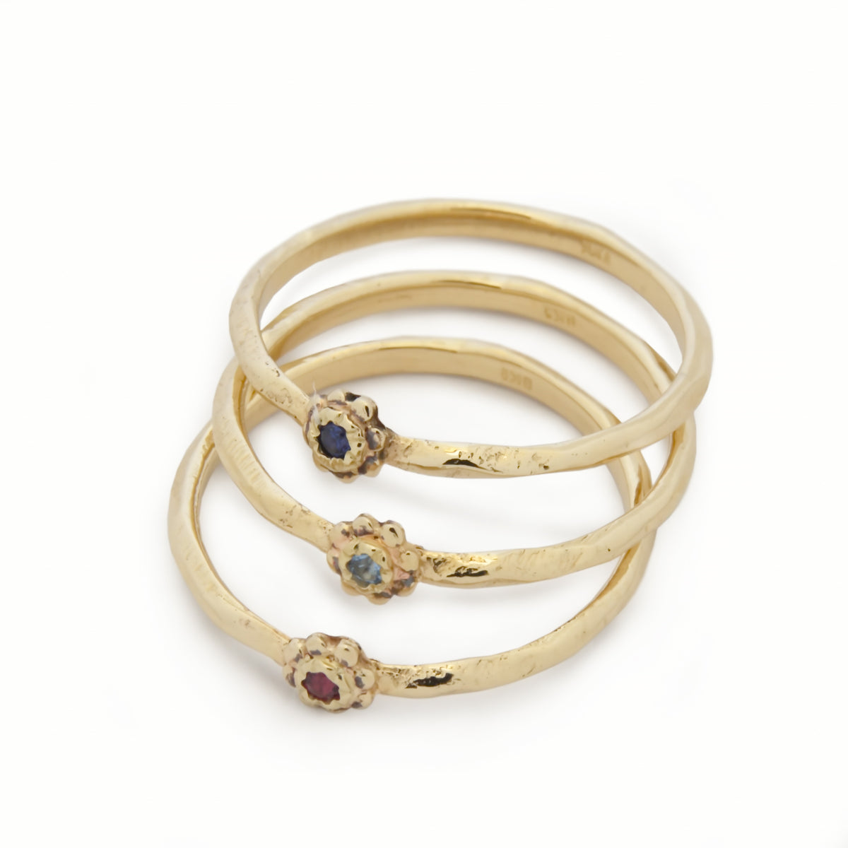 RG1860 Gold skinny ring with gemstone