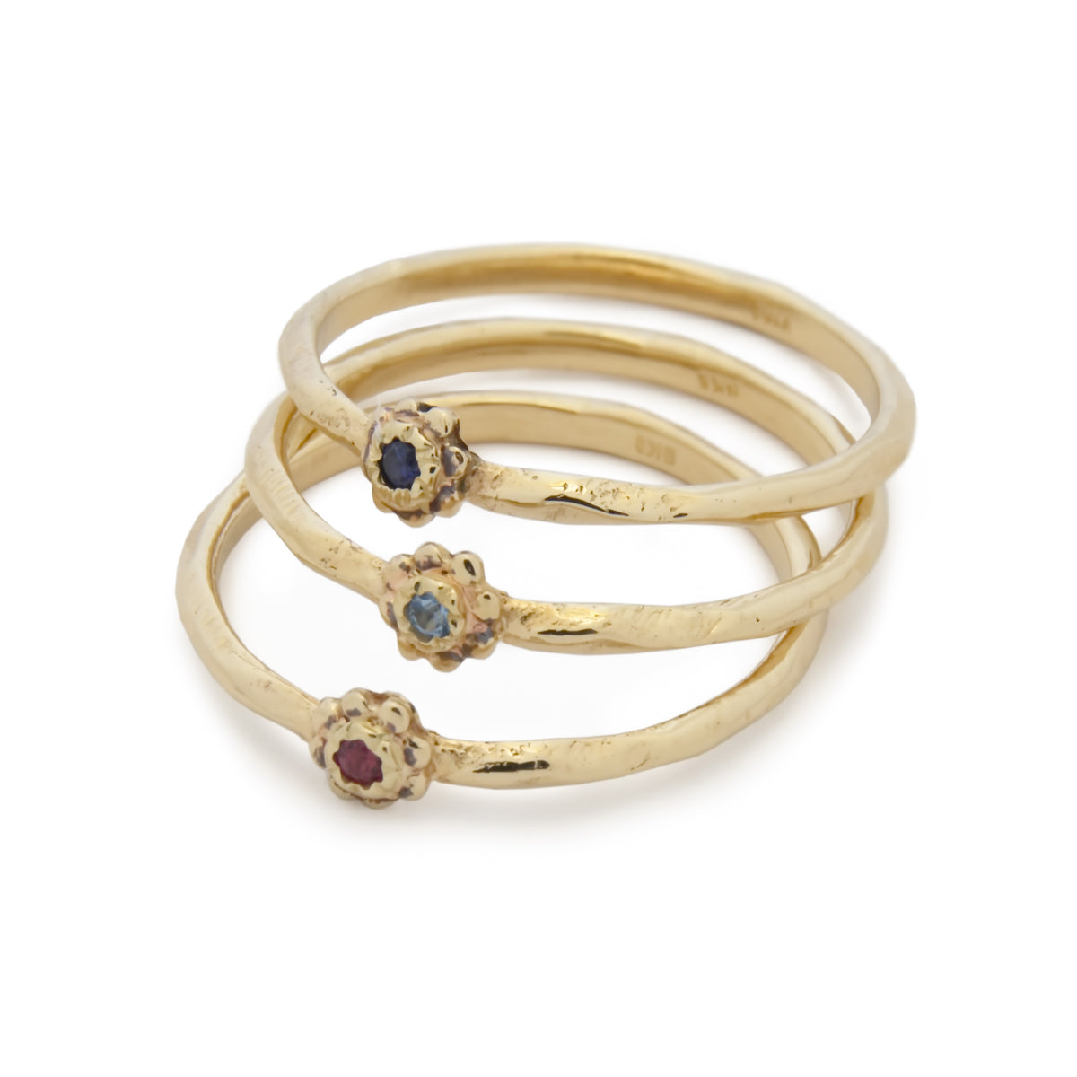 RG1860 Gold skinny ring with gemstone