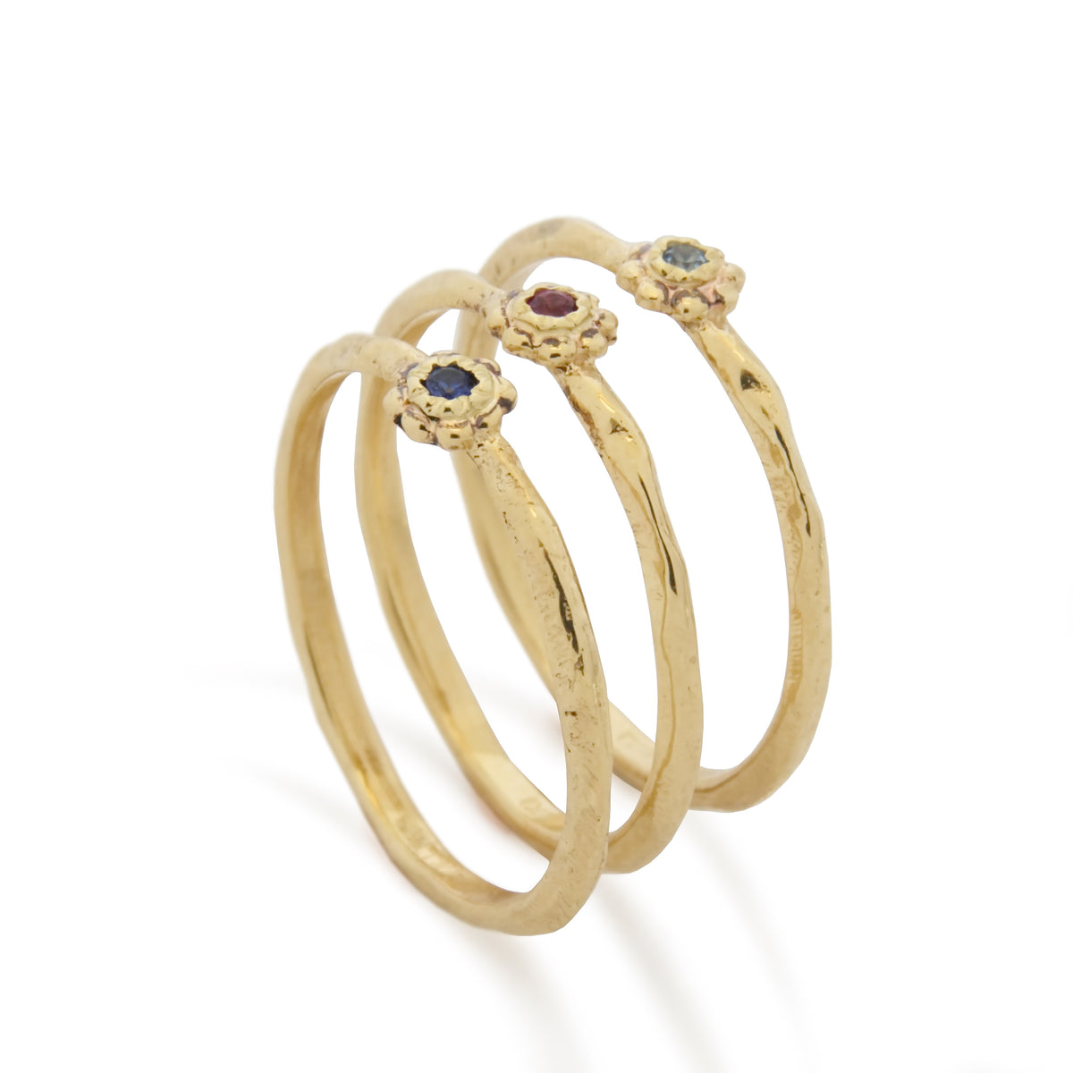 RG1860 Gold skinny ring with gemstone