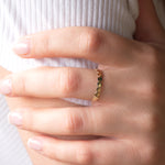RG1862 Gold infinity ring with dots
