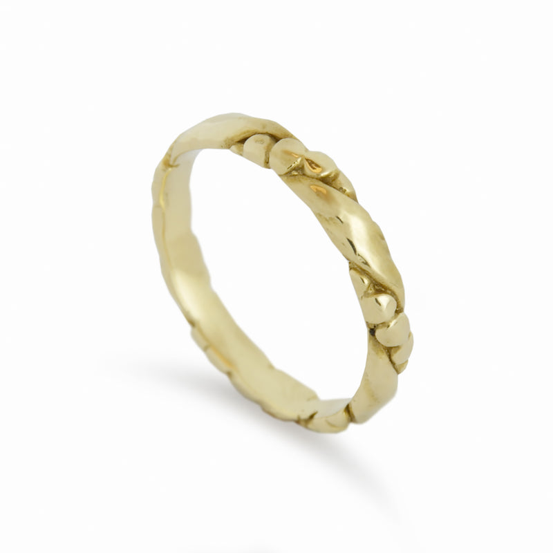 RG1864 Mixed Textures Gold Wedding Ring