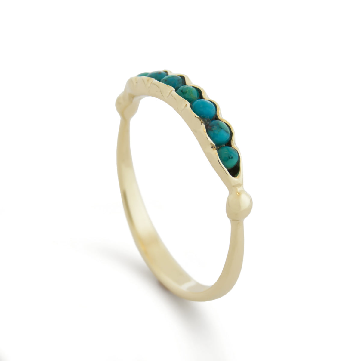 RG1865 Gold and Turquoise stones ring