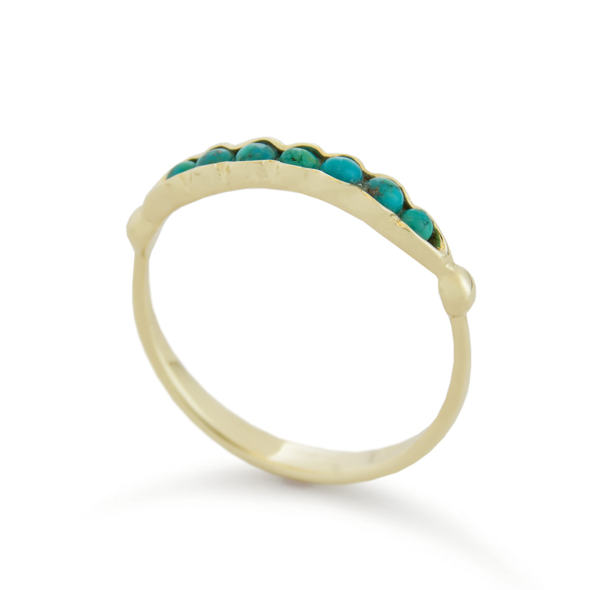 RG1865 Gold and Turquoise stones ring