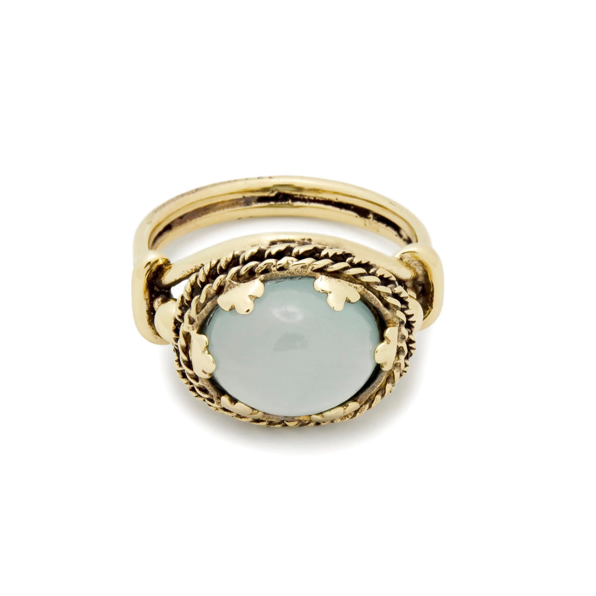 RG1866 Gold Estate Ring with Aquamarine