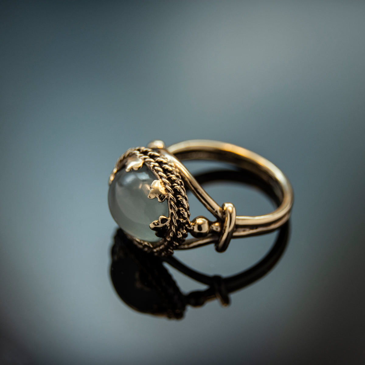 RG1866 Gold Estate Ring with Aquamarine